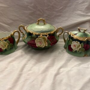 Elegant Royal Munich Floral Tea Set with Gold Accents